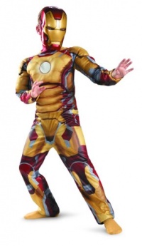 Marvel Iron Man 3 Mark 42 Boys Classic Muscle Costume, 7-8