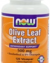 NOW Foods Olive Leaf Extract 500mg/6%, 120 Vcaps