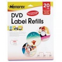 Memorex White Matte DVD Label Refills