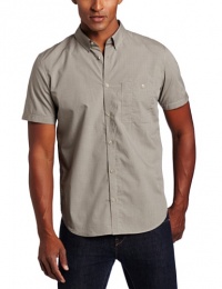 Calvin Klein Sportswear Men's Utilitarian Short Sleeve Mini Check Poplin Woven