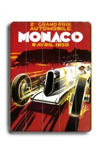 Monaco 30x40 Limited-Edition Artistic Planked Wood Sign by Kate Ward