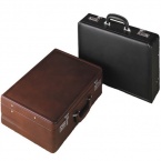 Samsonite Attache Expandable Leather Attache Black