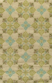 Area Rug 8x10 Rectangle Transitional Beige Color - Momeni Veranda Rug from RugPal