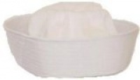 12 white sailor hats - one dz hats fits kids and average adults