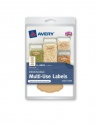 Avery Removable Multi-Use Labels, Kraft Brown, 1.125 x 2.25 Inches, Pack of 24 (40151)