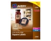 Avery Print-to-the-Edge Square Labels, Kraft Brown, 2 x 2 Inches, Pack of 300 (22846)