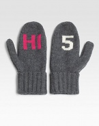 Give someone a statement-making high five in these toasty wool mittens.7 longMerino woolHand washImported