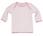 Layette/Newborn Girl Pink Lond Sleeve Top With Pink Trimmings - Margery Ellen 3/6M