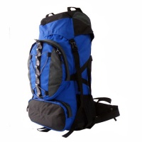 60+10l Internal Frame Camping Hiking Backpack Blue