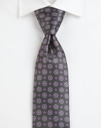 Superior design and detail in smooth, medallion-printed Italian silk.SilkDry cleanMade in Italy