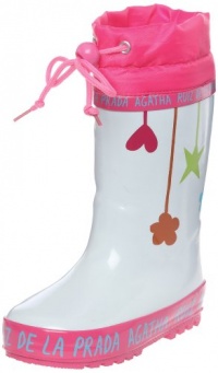 Agatha Ruiz De La Prada Kids 121998 Rain Boot (Toddler/Youth),White/Pink,27 (US 10-10.5 Toddler) M US