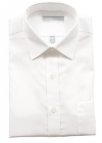 Michael Kors Non-iron Textured Pique Dress Shirt - White