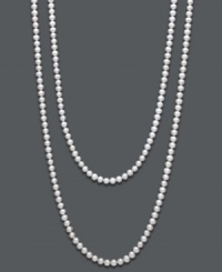 A modern take on a traditional pearl necklace. Belle de Mer takes cues from the latest layering trend by producing an ultra-long, ultra-shimmery pearl strand. Crafted from cultured freshwater pearls (7-8 mm). Approximate length: 54 inches.