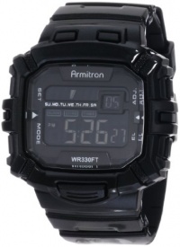 Armitron Men's 40/8244BLK Black Rectangle Chronograph Digital Sport Watch