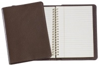 Graphic Image Wire-O-Notebook, Goatskin Leather, 7-Inches, Mocha (JS7MRBLGTIMOC)