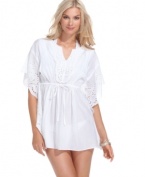 Cover up in style with Raviya's cotton tunic! The eyelet details give it a charming, feminine look. (Clearance)