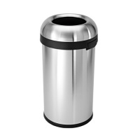 simplehuman CW1407 60 Liter Bullet Open Can, Brushed