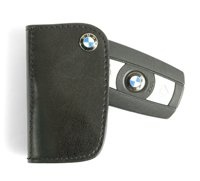 BMW Genuine Black Leather Key Case OEM