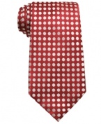 Tired of stripes and solids? Turn to this tonal dot tie from Perry Ellis for smooth, modern style.