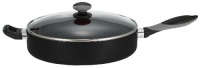 Mirro A7978284 Get A Grip Aluminum Nonstick 12-Inch Jumbo Cooker Deep Fry Pan / Saute Pan with Glass Lid Cover Cookware