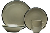 Red Vanilla Hampshire Grey 16-Piece Dinnerware Set