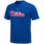 MLB Majestic Philadelphia Phillies Royal Blue Wordmark T-shirt