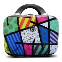 For the art enthusiast, and someone who appreciates the bold patterns and colors that are trademarks of Romero Britto's artwork. This is a must have luggage set for the trendy traveler. This light weight, hard-side collection is durable, and splashed with world renowned pop artist Romero Britto's trendy patterns.