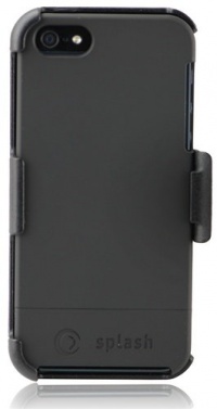 Splash Cruiser Slim Fit Slider Case with Belt Clip Holster Combo for iPhone 5 - BLACK