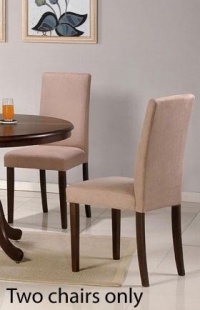 Set of 2 Parson Dining Chairs - Contemporary Style Beige Finish