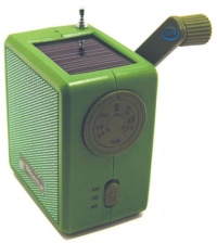 Kikkerland Dynamo Solar and Crank Emergency Radio, Green