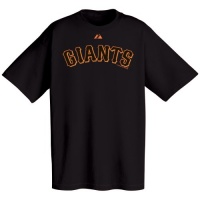 San Francisco Giants Official Wordmark Short Sleeve T-Shirt, Black