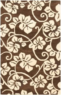 Safavieh Soho Collection SOH829A Handmade Brown and Ivory New Zealand Wool Area Rug, 5-Feet by 8-Feet