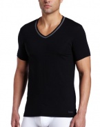 Calvin Klein Men's Micro Modal Essentials V-Neck, Black, Small