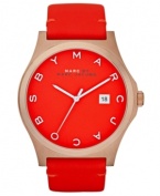 A watch as vibrant as you are: Marc by Marc Jacobs presents a coral-hued design complemented with rose-gold tones.