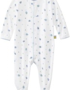 Noa Lily Baby-Boys Newborn Turtle Print Footie, Blue, 9 Months