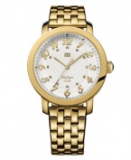 An elegant timepiece covered in golden tones, by Tommy Hilfiger.