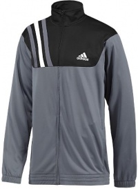 Adidas Men's Fat Stripes Basketball Track Jacket - Black