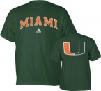 NCAA Miami Hurricanes Relentless Tee Shirt Men's