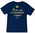 Notre Dame Fighting Irish adidas Navy Play Like A Champion Tri-Blend T-Shirt