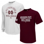 NCAA adidas Mississippi State Bulldogs Men's T-Shirt Combo Pack - Maroon/White