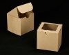 Dress My Cupcake Single Standard Brown Cupcake Box and Holder (With Window), Set of 100 - Holder, Box, Carrier, Display