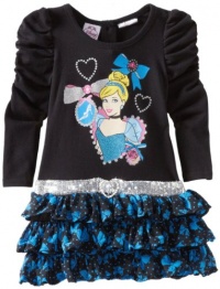 Disney Girls 2-6X Toddler Cinderella Dress, Black, 4T