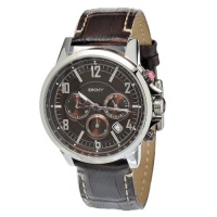 Dkny Gents Quartz Brown Dial Brown Leather Band - Men's Watch NY1324