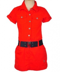 Guess Sarabelle Dress with Belt (Sizes 7 - 16) - orange, 7 - 8