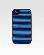 Sporty stripes add excitement to this sturdy phone cover.Rubber5W x 5H x 1DImported