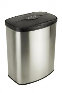 Nine Stars DZT-8-1c Infrared Touchless Stainless Steel Trash Can, 2.1-Gallon