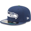 NFL Mens Seattle Seahawks On Field 5950 Slate Game Cap By New Era