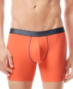 Chock-full of sporty style and modern attitude, this updated boxer brief is versatile part of any active guy's wardrobe