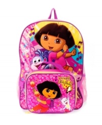 She can baila back-to-school with this Dora the Explorer backpack and matching detachable lunchbox.