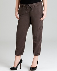 Eileen Fisher Plus Size Cropped Cargo Pants